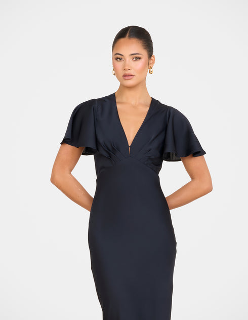 Natasia Flutter Sleeve Maxi